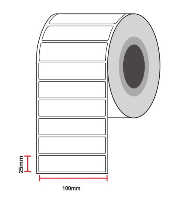 Línea Blanca 25mm x 100mm